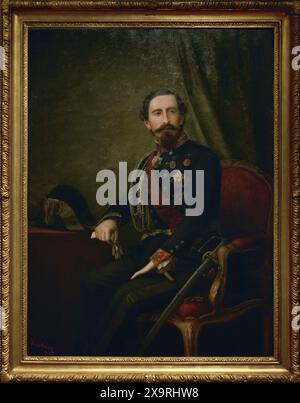 Alfonso La Marmora (Alfonso Ferrero) (1804-1878). Marquis von La Marmora. Italienischer General und Politiker. Kriegsminister des Königreichs Sardinien. Premierminister des Königreichs Italien (1864-1866). Er kommandierte die Armee während des Dritten Italienischen Unabhängigkeitskrieges gegen die Österreicher. Porträt von Lorenzo Kirchmayr (1869-1933), Anfang des 20. Jahrhunderts. Museum des Risorgimento. Mailand. Italien. Autor: Lorenzo Kirchmayr (1869-1933). Italienischer Maler. Stockfoto