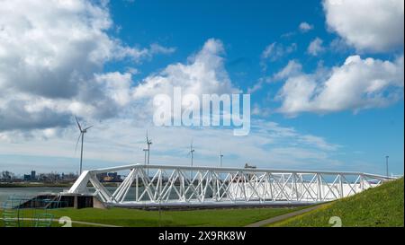 Die berühmte Maeslantkering, Flutwand, in Hoek van Holland, Niederlande Stockfoto