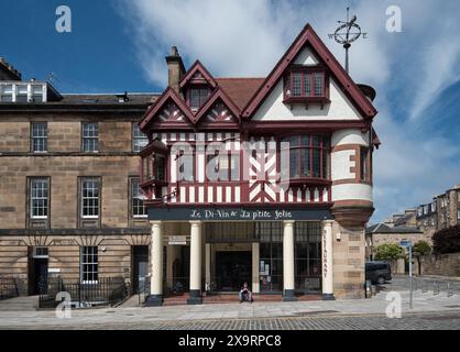 Le Di-Vin & La p’tite Folie ist auf französische Küche im Randolph Place in Edinburghs Neustadt spezialisiert. Stockfoto