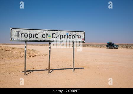 Namibia, Region Khomas, Überquerung der Tropen, Tropenzeichen Stockfoto