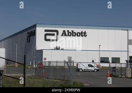 Tipp City - 31. Mai 2024: Abbott Laboratories Nutrition Manufacturing Factory. Abbott stellt die Produkte von Assurance, Glucerna und PediaSure her. Stockfoto