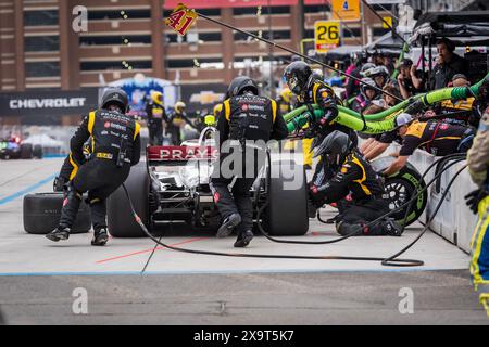 Detroit, Mi, USA. Juni 2024. STING RAY ROBB (41) aus Payette, Idaho kommt während des Grand Prix von Detroit auf den Straßen von Detroit in Detroit, MI. (Credit Image: © Walter G. Arce Sr./ASP via ZUMA Press Wire) NUR ZUR REDAKTIONELLEN VERWENDUNG! Nicht für kommerzielle ZWECKE! Quelle: ZUMA Press, Inc./Alamy Live News Stockfoto