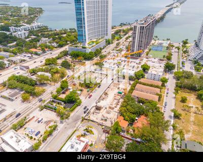 Miami, FL, USA - 23. Mai 2024: Miami Florida, USA. Luftbild Vida Edgewater Hotel & Residences Stockfoto