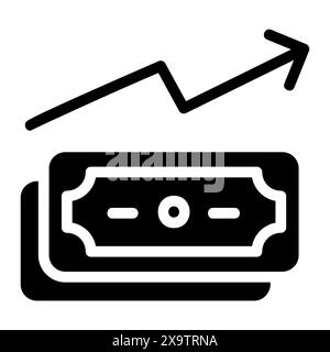 Die Symbolgruppe „Sales“ im Glyph-Stil enthält minimalistische Symbole wie Einkaufswagen, Preisschild, Verkaufsdiagramm, Kasse, Bargeld, Rabatt, s Stock Vektor