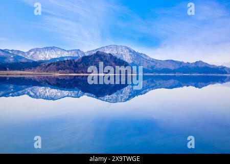 Lake Tazawa im Winter, Stadt Semboku, Präfektur Akita, Tohoku, Japan. Stockfoto