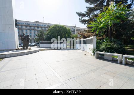 Bukarest, Rumänien. Mai 2024. Blick auf das Rebirth Memorial im Stadtzentrum Stockfoto