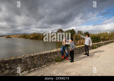 Parque Natural de s’Albufera de Mallorca, términos municipales de Muro y Sa Pobla, Mallorca, Balearen, Spanien Stockfoto