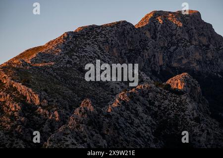 Puig de Galatzó, 1027 metros de altura, Sierra de Tramuntana, Mallorca, Balearen, Spanien Stockfoto