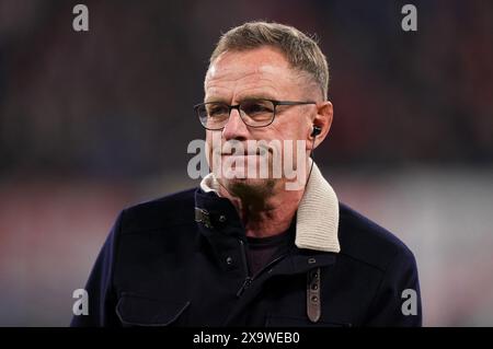 Aktenfoto vom 22.02.2023 des österreichischen Managers Ralf Rangnick. Der ehemalige Interimsboss Rangnick von Manchester United konnte Österreich als Gruppenzweiter hinter Belgien durchsetzen. Österreich schlug Deutschland im November in einem Freundschaftsspiel, aber die Hoffnung auf weitere Fortschritte in diesem Sommer scheint durch eine schwere Knieverletzung für Kapitän David Alaba behindert worden zu sein. Ausgabedatum: Montag, 3. Juni 2024. Stockfoto