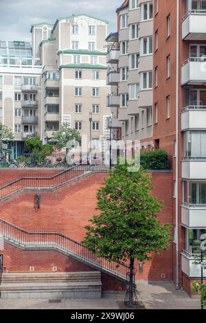 Neues Wohnhaus in Södermalm in Stockholm Stockfoto