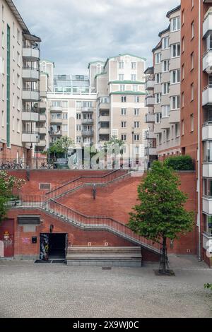 Neues Wohnhaus in Södermalm in Stockholm Stockfoto