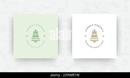 Elegante Designvorlage für Markenlogo. Moderner minimalistischer Stil. Vektorabbildung. Stock Vektor