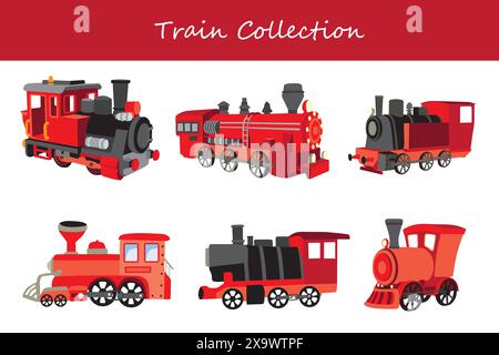 Trainingskollektion. Trainiere in verschiedenen Stellungen. Vektorabbildung. Stock Vektor