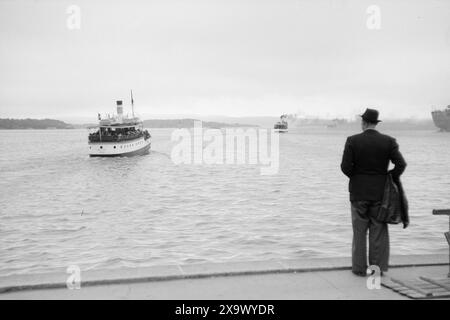 Aktuell 14-1946: Der Kampf um Urlaub. Foto: Thorbjørn Skotaam / aktuell / NTB ***Foto ist nicht bildverarbeitet*** Stockfoto