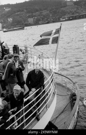 Aktuell 14-1946: Der Kampf um Urlaub. Auf dem dänischen Boot. Foto: Thorbjørn Skotaam / aktuell / NTB ***Foto ist nicht bildverarbeitet*** Stockfoto