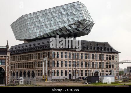 Das Gebäude der Hafenbehörde in Antwerpen, Flandern, Belgien Stockfoto