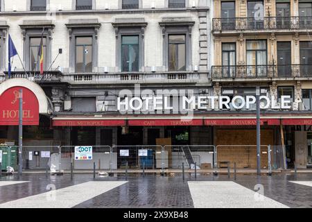 Das jetzt geschlossene Hotel Metropole am Place de Brouckère in Brüssel, der belgischen Hauptstadt Stockfoto