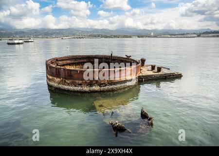 Gedenkstätte für die USS Arizona in Honolulu. Stockfoto