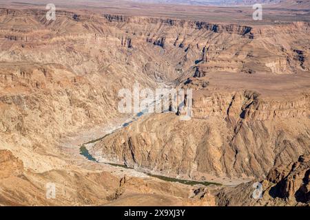 Namibia, Karas Region, Fish River Canyon, Blick auf den Fish River Stockfoto