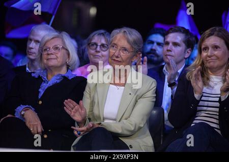 Französische Europäer: Der Wahlkampf im Heimatland kamen viele Minister, um die Kandidatin Valerie Hayer bei den Europawahlen zu unterstützen Stockfoto