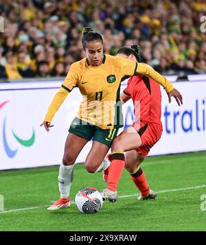 Sydney, Australien. 3. Juni 2024, Mary Fowler während der „Til IT’s Done“ Farewell Series, Australien gegen China PR. Quelle: Kleber Osorio/Alamy Live News Stockfoto