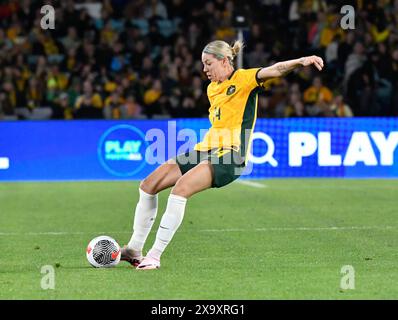 Sydney, Australien. Juni 2024, Alanna Kennedy während der „Til IT’s Done“ Farewell Series, Australien gegen China PR. Quelle: Kleber Osorio/Alamy Live News Stockfoto