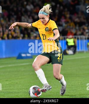 Sydney, Australien. 3. Juni 2024, Ellie Carpenter während der „Til IT’s Done“ Farewell Series, Australien gegen China PR. Quelle: Kleber Osorio/Alamy Live News Stockfoto