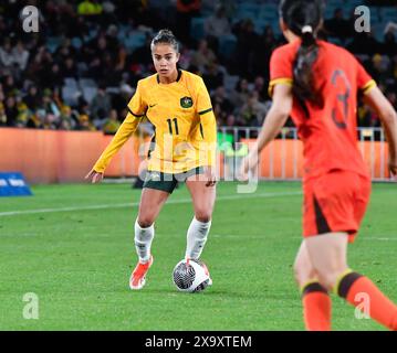 Sydney, Australien. 3. Juni 2024, Mary Fowler während der „Til IT’s Done“ Farewell Series, Australien gegen China PR. Quelle: Kleber Osorio/Alamy Live News Stockfoto