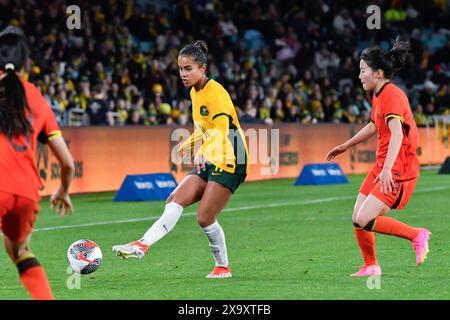 Sydney, Australien. 3. Juni 2024, Mary Fowler während der „Til IT’s Done“ Farewell Series, Australien gegen China PR. Quelle: Kleber Osorio/Alamy Live News Stockfoto