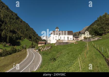 Katholische Kirche in Meien, Kanton URI, Schweiz Stockfoto