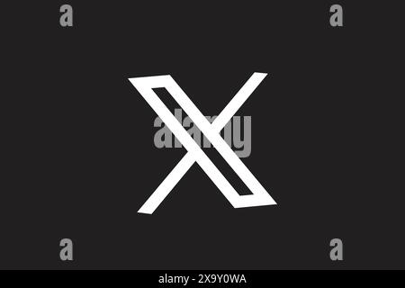 Logo-Sammlung des sozialen Twitter-Netzwerks. X Neues Logo-Symbol twitter Stock Vektor