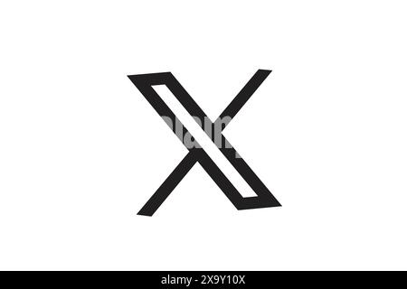 Logo-Sammlung des sozialen Twitter-Netzwerks. X Neues Logo-Symbol twitter Stock Vektor