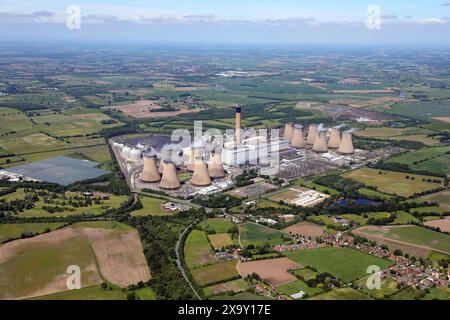 Blick auf die Drax Power Station in der Nähe von Selby, North Yorkshire Stockfoto