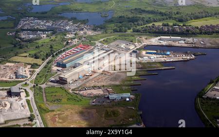 Luftaufnahme von Haverton Hill Industrial Estate, Stockton-on-Tees, Billingham, Teesside Stockfoto