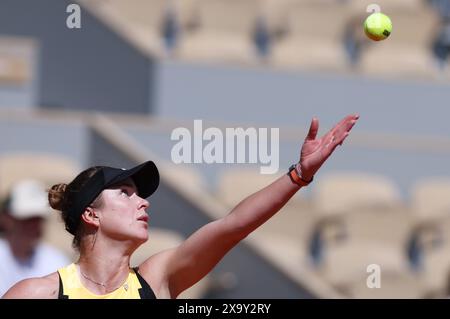 Paris, Frankreich. Juni 2024. Elina Svitolina spielt im Achtelfinale der Frauen zwischen Elena Rybakina aus Kasachstan und Elina Svitolina aus der Ukraine beim französischen Tennisturnier am 3. Juni 2024 in Paris. Quelle: Gao Jing/Xinhua/Alamy Live News Stockfoto