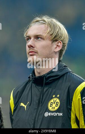 London, England. Juni 2024. Julian Brandt von Borussia Dortmund war 2024 beim Finale der UEFA Champions League zwischen Borussia Dortmund und Real Madrid in Wembley in London zu sehen. (Foto: Gonzales Photo - Tommaso Fimiano). Stockfoto