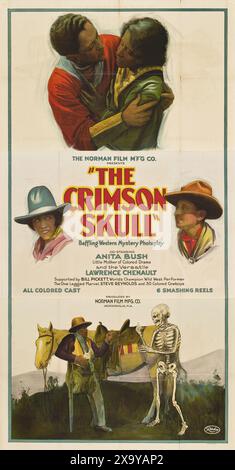 Altes Filmplakat - der Crimson Skull (Norman, 1922) feat Anita Bush, Lawrence Chenault - farbiges Schauspiel Stockfoto