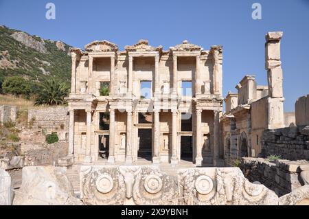 Die Bibliothek Von Celsus, Ephesus, Selcuk, Provinz Izmir, Türkei Stockfoto