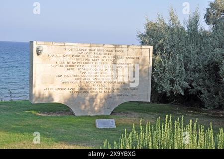 Ari Burnu Friedhof, Anzac Cove, Halbinsel Gallipoli, Provinz Canakkale, Türkei Stockfoto