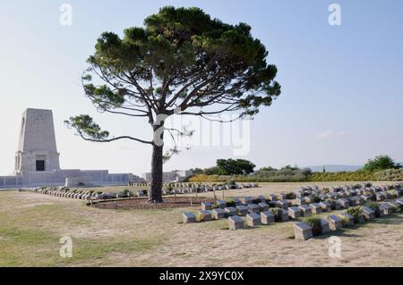 Lone Pine Cemetery and Memorial, Halbinsel Gallipoli, Provinz Canakkale, Türkei Stockfoto