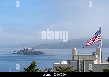 Ein malerischer Blick auf das Alcatraz Prison in San Francisco, Kalifornien, USA Stockfoto