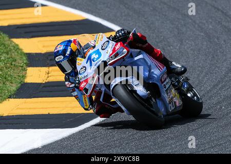 Alex Marquez aus Spanien und Gresini Racing MotoGP wurden während des MotoGP GP7 Gran Premio d’Italia Brembo - Sprint Race auf dem Mugello Circuit gesehen. (Foto: Fabrizio Carabelli / SOPA Images/SIPA USA) Stockfoto