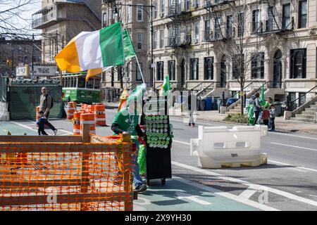 Die Leute beim St. Patrick's Day in New York Stockfoto