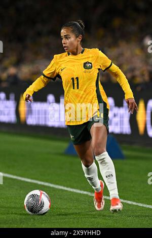 Sydney, NSW, Australien. Juni 2024; Accor Stadium, Sydney, NSW, Australien: Frauen International Football Friendly, Australien gegen China; Mary Fowler of Australia Credit: Action Plus Sports Images/Alamy Live News Stockfoto