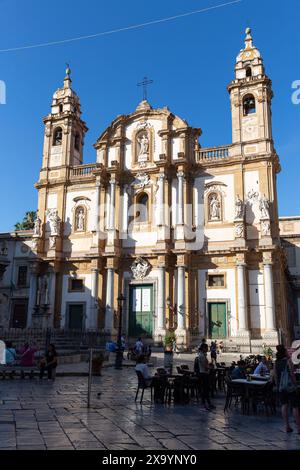 Chiesa di San Domenico, römisch-katholische Kirche im Barockstil, Piazza San Domenico, La Loggia, Palermo, Sizilien, Italien Stockfoto