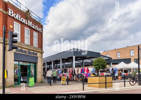 Bolton Greater Manchester UK 06. April 2024. Bolton Indoor- und Outdoor-Markt. Stockfoto