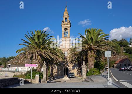 Spanien, Galicien, Porto do Son, Kirche San Vicente von Noal (Templo de San Vicente de Noal) Stockfoto