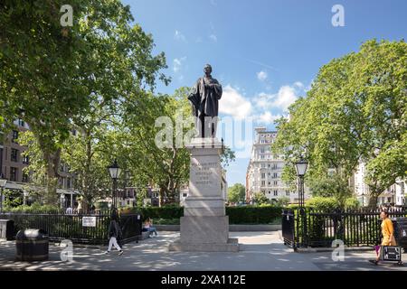 William Pitt, die jüngere Statue am Hanover Square, London. Stockfoto