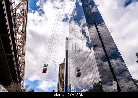 Ein malerischer Blick auf die Wolkenkratzer von New York City Stockfoto