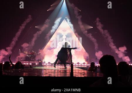 Nottingham, UK 3. Juni 2024, Jared Leto von 30 Seconds to Mars, trat in der Motorpoint Arena in Nottingham als Teil ihrer Seasons Tour auf Credit:Paul Smith/Alamy Live News Stockfoto